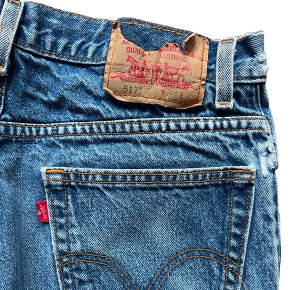 1990s LEVIS 517 Red Tab Vintage Denim // Size 34 (best fits 32” Waist) - Picture 6 of 7